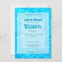  Azure Turquoise Bleu Water Reflection Minimalism Invitation