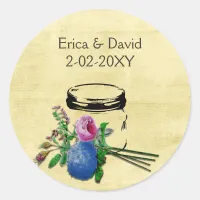 vintage rustic mason jar wedding seals