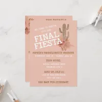 Final Fiesta Itinerary Bachelorette Party  Invitation