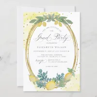 Boho Script Lemon Summer Photo Graduation Invitation