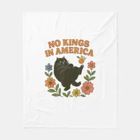 No Kings In America We The People Retro For Girl C Fleece Blanket