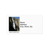 Upper Yosemite Falls in California Label