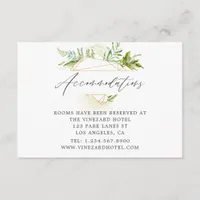 Watercolor Geometric Crystal Wedding Accommodation Enclosure Card