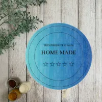 Black Blue  Circle Pizza Cutting Board