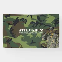 Army themed Birthday Party Banner