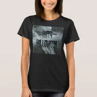 Spider Leg Halloween Eerie Background Ladies Tee