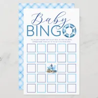 Ahoy It’s a Boy Nautical Baby Shower Bingo Game 