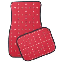 Christmas Holiday Charm Pattern 09 -  Car Floor Mat