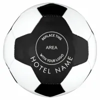 Custom Logo Hotel Name White Black or Any Color  Soccer Ball