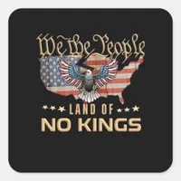 No Kings In America We The People Creative Style Square Sticker