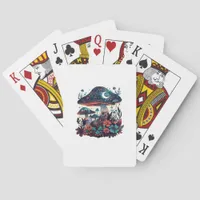 Cottagecore And Aesthetic Goblincore Mushroom Fair Poker Cards
