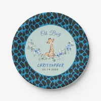 Oh Boy! Baby Giraffe Baby Shower  Paper Plates