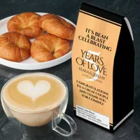 Elegant 5th Wood Wedding Anniversary Celebration Roasted Coffee