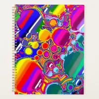 Rainbow Blast Abstract Art   Planner