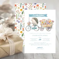 Locally Grown Baby Shower Invitation – Blue Floral