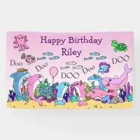 Personalized  Baby Shark Family Birthday Party Banner