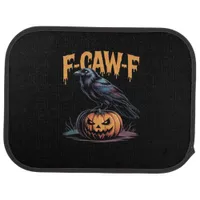 F-Caw-F Halloween Raven Jack-O-Lantern Spooky Seas Car Floor Mat