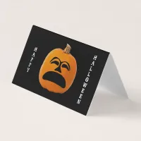 Jack o' Lantern Sad Face Classroom Exchange Card