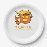 Halloween Trumpkin Funny – Classic Costume Design Paper Plates