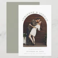 BUDGET Sage Green Arch Photo Save the Date