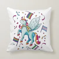 Pride Pegasus  Throw Pillow