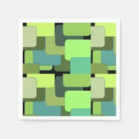 Green Emerald Lime Jade Modern Abstract Paper Napkins