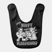 Funny Monsters Happy Halloween Baby Bib