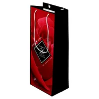 Elegant 26th Rose Wedding Anniversary Celebration Wine Gift Bag