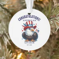 USA Citizenship Congratulations American Card Ornament