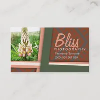 Botanics Photography Earthy Modern photo template Business Card