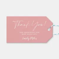 Winter Pink Blush Thank You tags