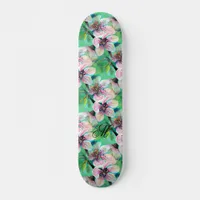 Gorgeous Japanese Sakura Cherry Tree Monogram Skateboard