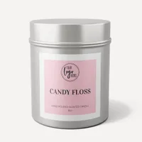 Light Pink Square Border Your Logo Candle Label