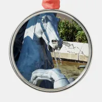 Neptune's Horse, Plaza Fountain Detail Metal Ornament