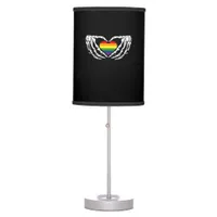 Lgbt Pride Skeleton Halloween Goth Heart Classic Table Lamp