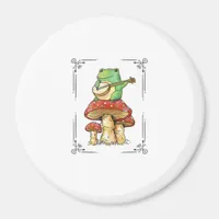 Mushroom Frog Goblincore Mycology Artistic Design Magnet