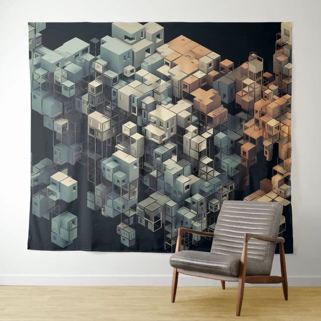 Scaffolding vector art tapestry