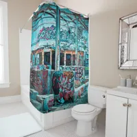 Colorful Graffiti Street Art Shower Curtain