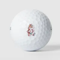 Unicorn Goes To School Golf Balls