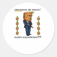 Trumpkin Or Treat Classic Classic Round Sticker