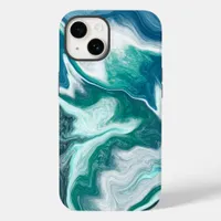 Turquoise and Teal Beachy Waves Case-Mate iPhone 14 Case