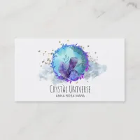 *~* Cosmic Crystal Gold Stars Gemstone Universe Business Card