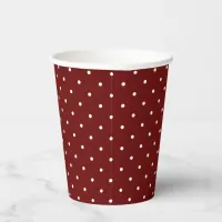 Tiny White Dots on Red Paper Cups