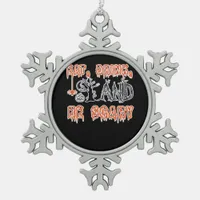 Eat Drink And Be Scary Classic Creative Casual Snowflake Pewter Christmas Ornament