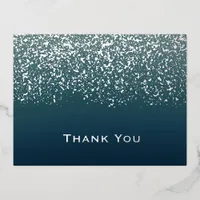 Silver Foil Wedding Thank You  Foil Holiday Postcard