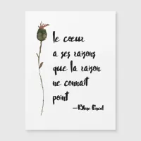 Le Coeur | Heart Has Its Reasons Quote Card