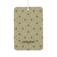 Monogram Name Black and Beige pattern | Air Freshener