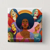 IWD | March 8th is International Women's Day Button