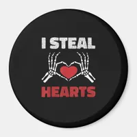 Steal Hearts Valentines Day Funny Skeleton Hand Magnet