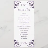 Nadine Wedding Program | Tea-Length (Plum Purple)